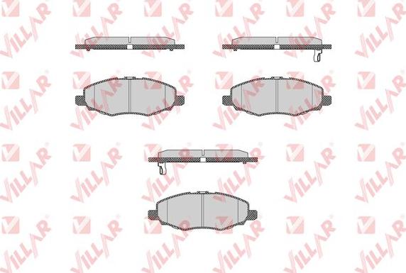 Villar 626.1449 - Kit de plaquettes de frein, frein à disque cwaw.fr