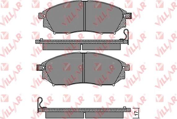 Villar 626.1406 - Kit de plaquettes de frein, frein à disque cwaw.fr