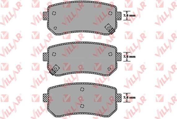 Villar 626.1411 - Kit de plaquettes de frein, frein à disque cwaw.fr