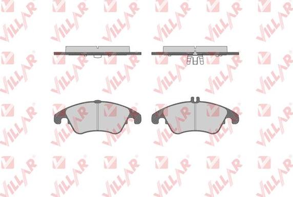 Villar 626.1421 - Kit de plaquettes de frein, frein à disque cwaw.fr