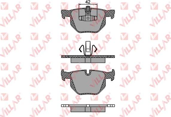 Villar 626.1476 - Kit de plaquettes de frein, frein à disque cwaw.fr