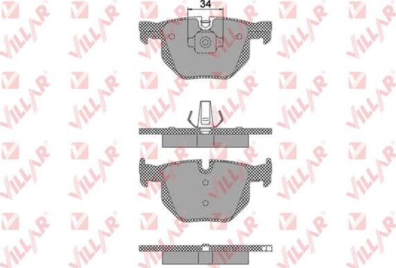 Villar 626.1472 - Kit de plaquettes de frein, frein à disque cwaw.fr