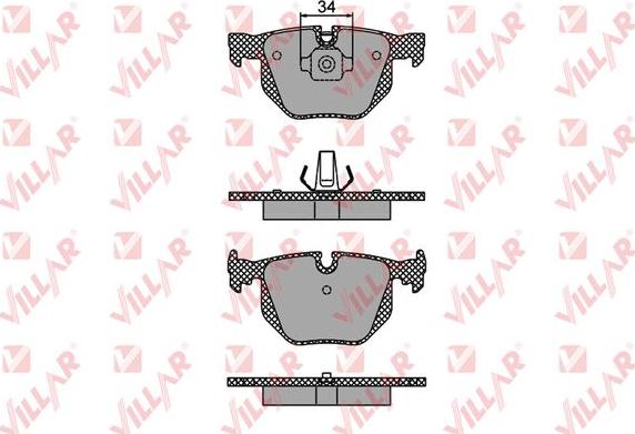 Villar 626.1477 - Kit de plaquettes de frein, frein à disque cwaw.fr