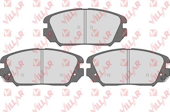 Villar 626.1599 - Kit de plaquettes de frein, frein à disque cwaw.fr