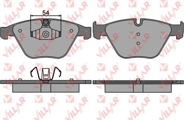 Villar 626.1509 - Kit de plaquettes de frein, frein à disque cwaw.fr