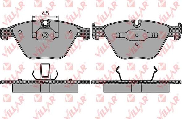 Villar 626.1510 - Kit de plaquettes de frein, frein à disque cwaw.fr