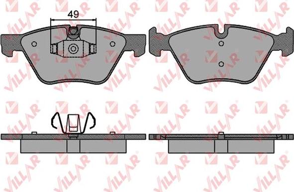 Villar 626.1511 - Kit de plaquettes de frein, frein à disque cwaw.fr