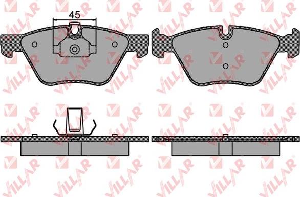 Villar 626.1512 - Kit de plaquettes de frein, frein à disque cwaw.fr