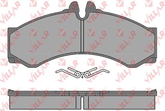 Villar 626.1517 - Kit de plaquettes de frein, frein à disque cwaw.fr