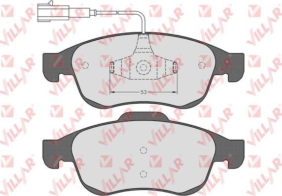 Villar 626.1535 - Kit de plaquettes de frein, frein à disque cwaw.fr