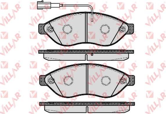 Villar 626.1698 - Kit de plaquettes de frein, frein à disque cwaw.fr