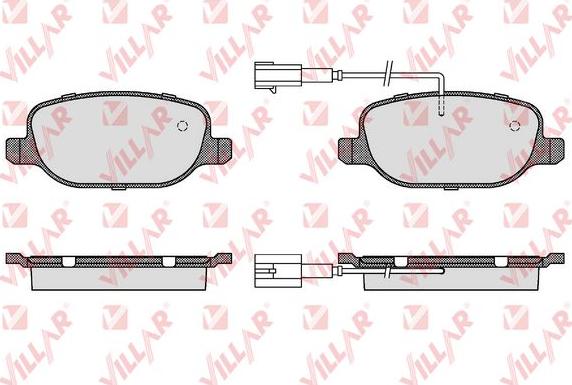 Villar 626.1659 - Kit de plaquettes de frein, frein à disque cwaw.fr