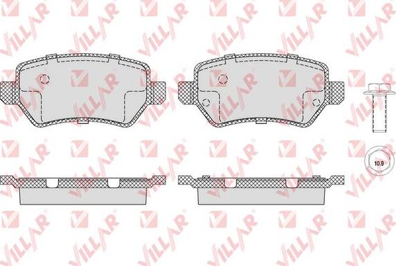 Villar 626.1650 - Kit de plaquettes de frein, frein à disque cwaw.fr