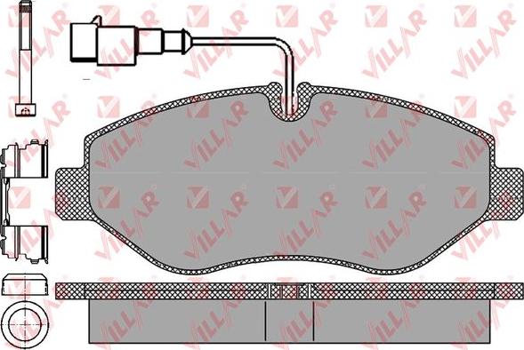 Villar 626.1669 - Kit de plaquettes de frein, frein à disque cwaw.fr