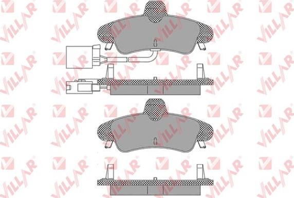 Villar 626.1668 - Kit de plaquettes de frein, frein à disque cwaw.fr