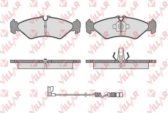 Villar 626.1614A - Kit de plaquettes de frein, frein à disque cwaw.fr