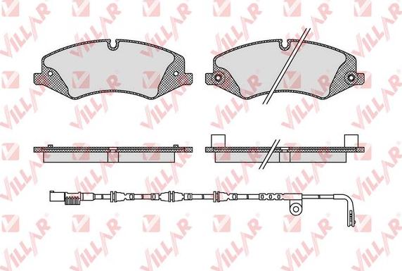 Villar 626.1616A - Kit de plaquettes de frein, frein à disque cwaw.fr