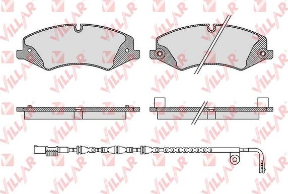 Villar 626.1616B - Kit de plaquettes de frein, frein à disque cwaw.fr