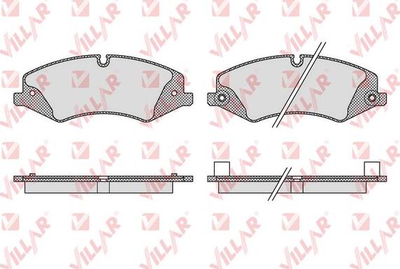 Villar 626.1616 - Kit de plaquettes de frein, frein à disque cwaw.fr