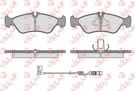 Villar 626.1611A - Kit de plaquettes de frein, frein à disque cwaw.fr