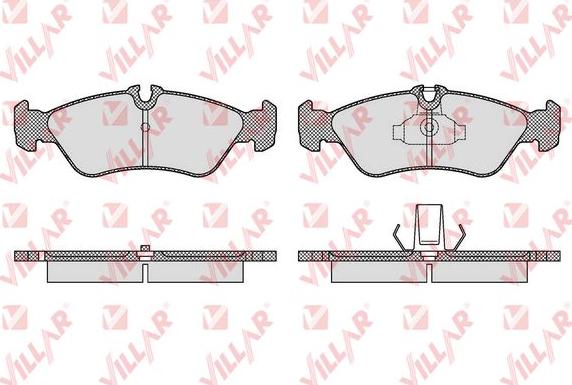 Villar 626.1611 - Kit de plaquettes de frein, frein à disque cwaw.fr