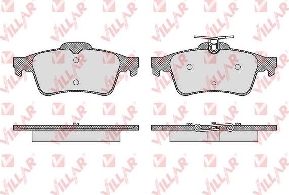 Villar 626.1637 - Kit de plaquettes de frein, frein à disque cwaw.fr