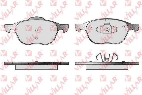 Villar 626.1627 - Kit de plaquettes de frein, frein à disque cwaw.fr