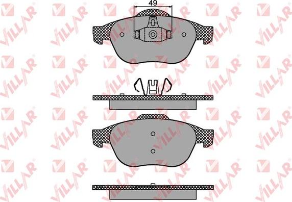 Villar 626.1678 - Kit de plaquettes de frein, frein à disque cwaw.fr