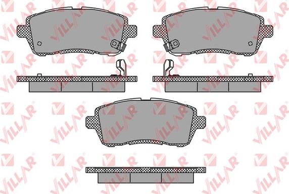 Villar 626.1673 - Kit de plaquettes de frein, frein à disque cwaw.fr