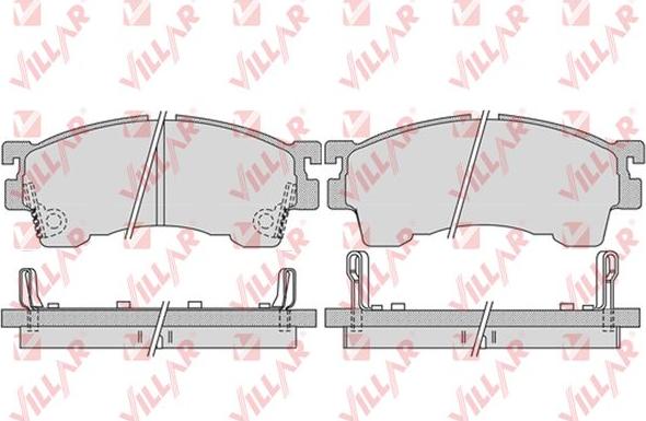 Villar 626.1017 - Kit de plaquettes de frein, frein à disque cwaw.fr