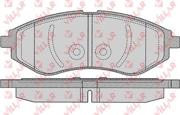 Villar 626.1080 - Kit de plaquettes de frein, frein à disque cwaw.fr