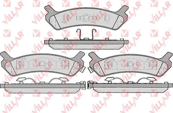 Villar 626.1039 - Kit de plaquettes de frein, frein à disque cwaw.fr