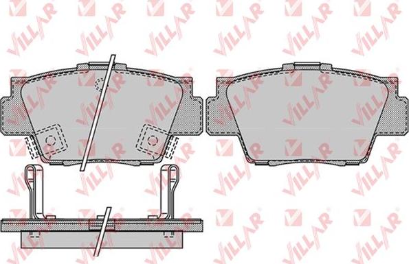 Villar 626.1038 - Kit de plaquettes de frein, frein à disque cwaw.fr