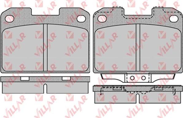 Villar 626.1022 - Kit de plaquettes de frein, frein à disque cwaw.fr