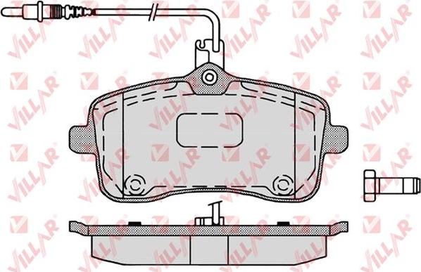 Villar 626.1196 - Kit de plaquettes de frein, frein à disque cwaw.fr