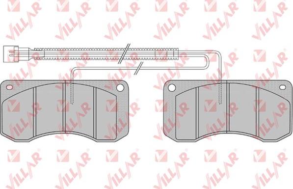 Villar 626.1160 - Kit de plaquettes de frein, frein à disque cwaw.fr