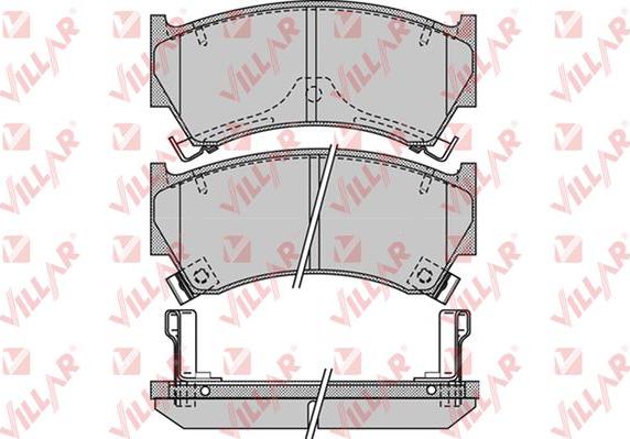 Villar 626.1101 - Kit de plaquettes de frein, frein à disque cwaw.fr