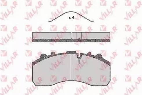 Villar 626.1173 - Kit de plaquettes de frein, frein à disque cwaw.fr