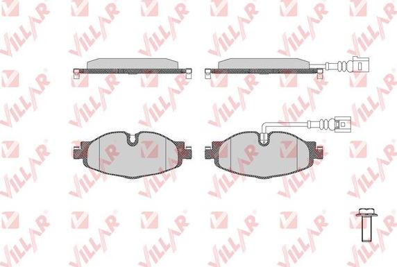 Villar 626.1834 - Kit de plaquettes de frein, frein à disque cwaw.fr