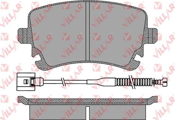 Villar 626.1398A - Kit de plaquettes de frein, frein à disque cwaw.fr