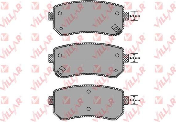 Villar 626.1344 - Kit de plaquettes de frein, frein à disque cwaw.fr