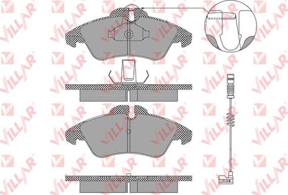 Villar 626.1304 - Kit de plaquettes de frein, frein à disque cwaw.fr