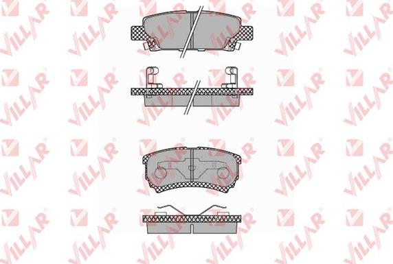 Villar 626.1373 - Kit de plaquettes de frein, frein à disque cwaw.fr