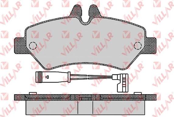 Villar 626.1293 - Kit de plaquettes de frein, frein à disque cwaw.fr