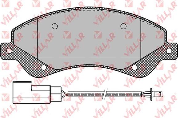 Villar 626.1259 - Kit de plaquettes de frein, frein à disque cwaw.fr