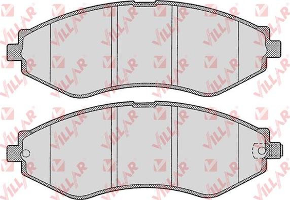 Villar 626.1208 - Kit de plaquettes de frein, frein à disque cwaw.fr