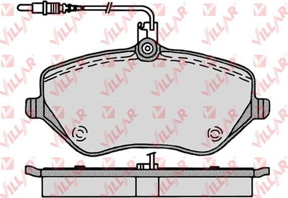 Villar 626.1202 - Kit de plaquettes de frein, frein à disque cwaw.fr