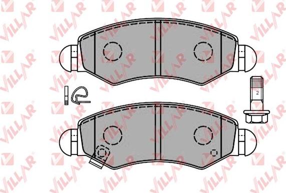 Villar 626.1280 - Kit de plaquettes de frein, frein à disque cwaw.fr