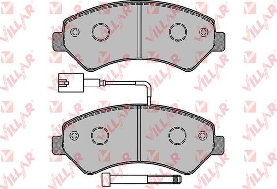 Villar 626.1288 - Kit de plaquettes de frein, frein à disque cwaw.fr