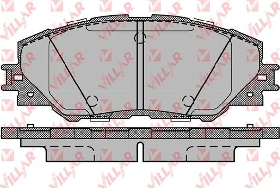 Villar 626.1282 - Kit de plaquettes de frein, frein à disque cwaw.fr